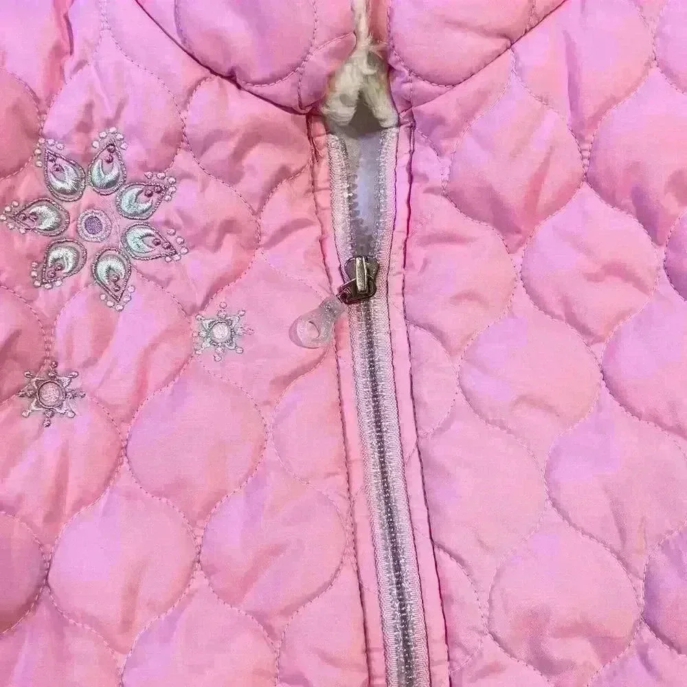 Hanna Andersson Girls Pink Fleece Lined Puffer Vest Size 160 (14) Warm Winter